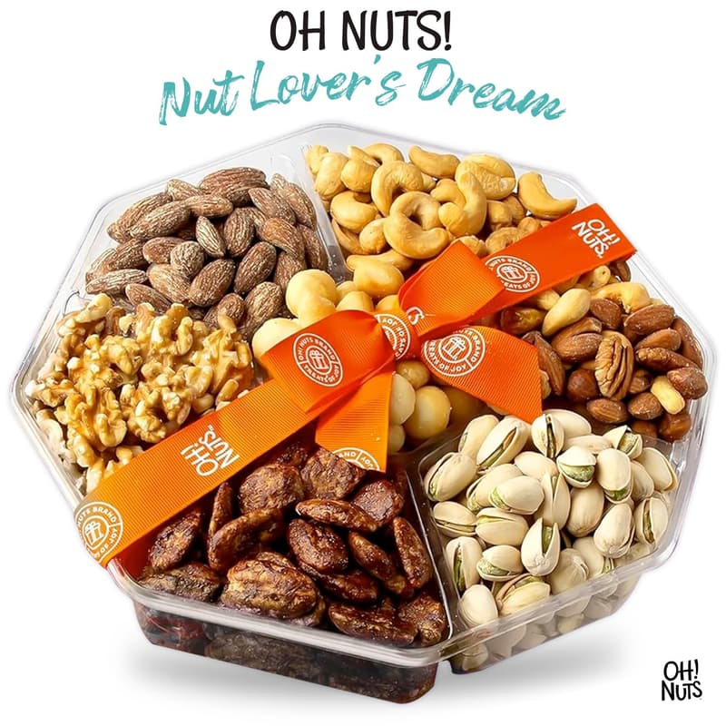 Father's Day Nut Gift Basket - 2.2 LB Freshly Roasted Variety