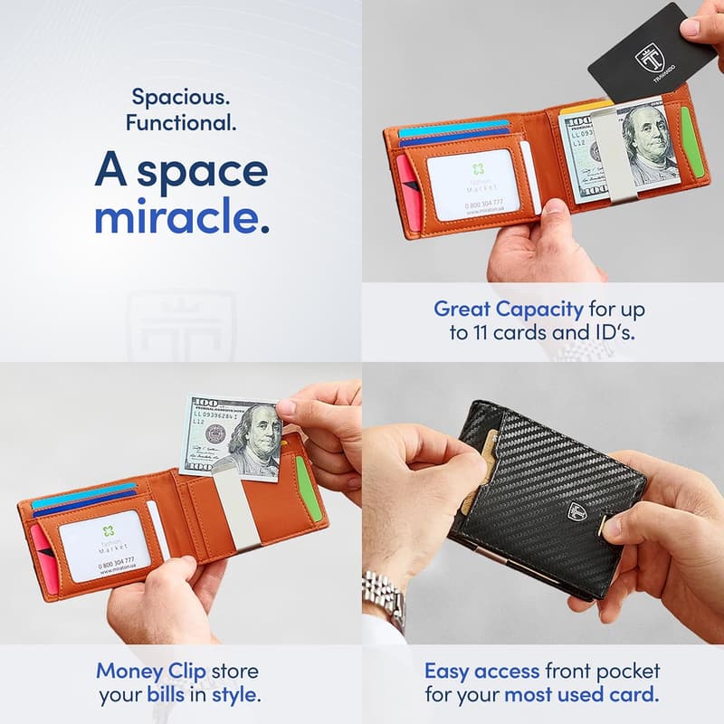 TRAVANDO Austin RFID-Blocking Slim Wallet for Men
