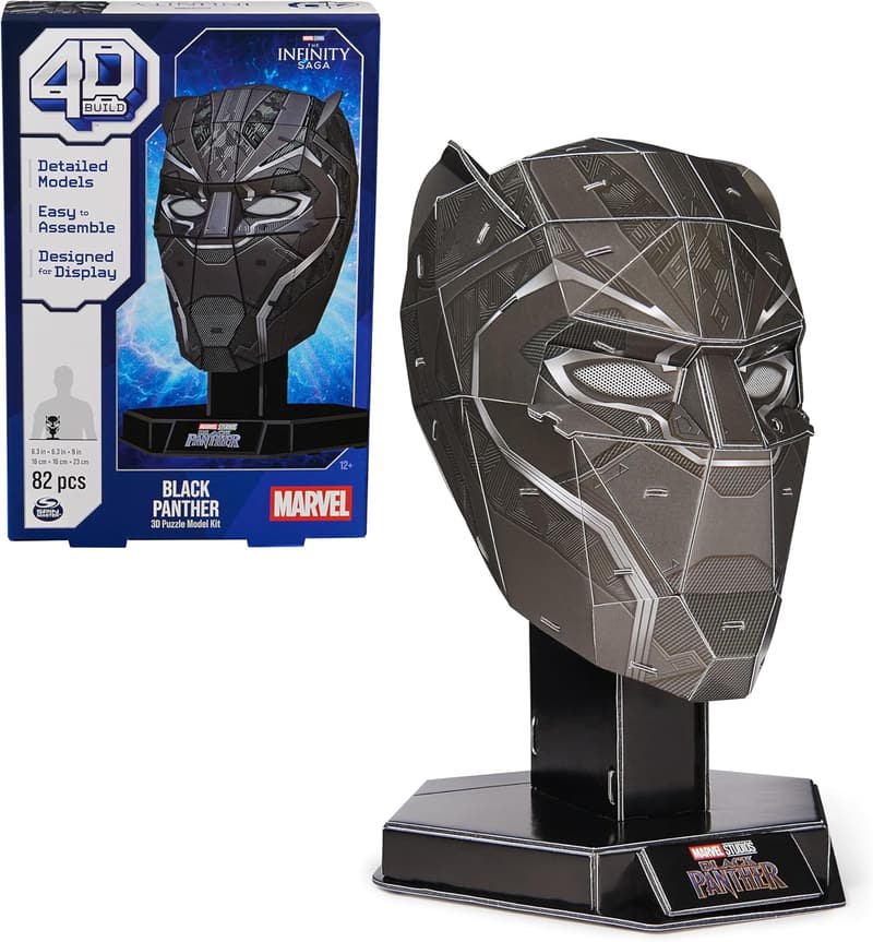 Marvel Black Panther 4D Puzzle Model Kit with Stand - 82 Pcs