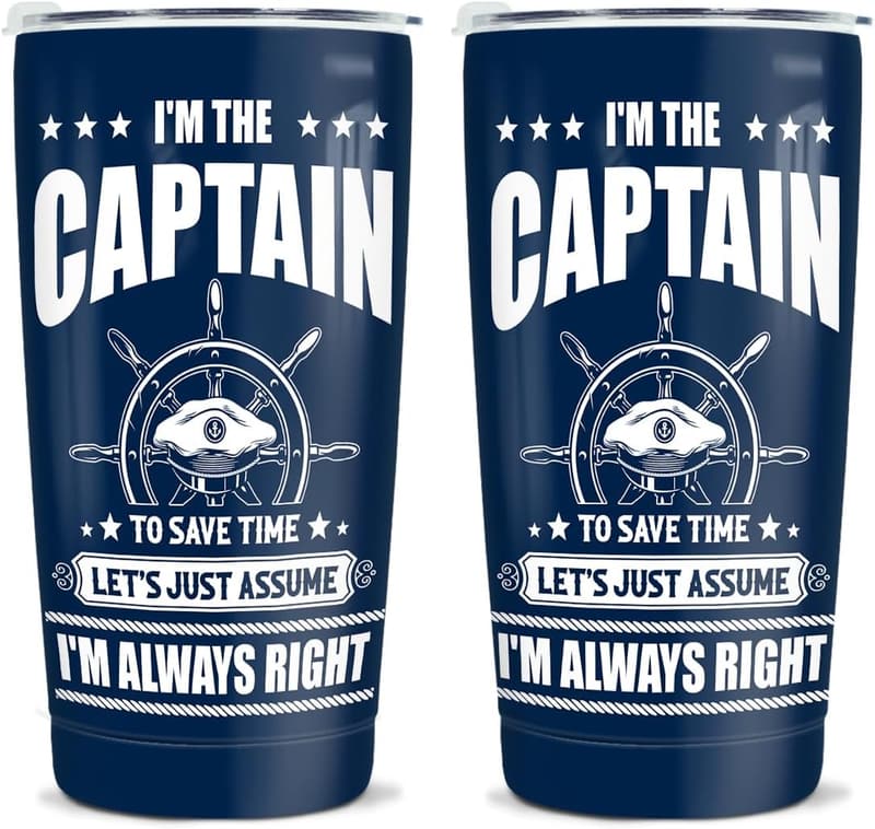 Captain Tumbler 20oz - I'm The Captain Gift for Boat Lovers