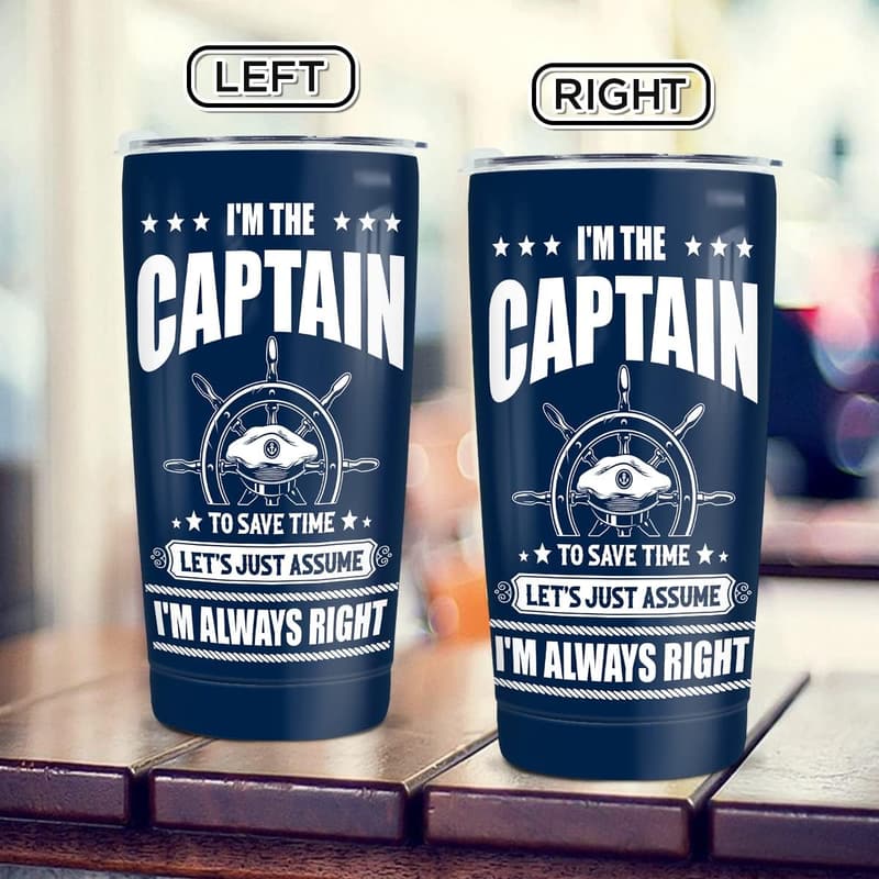 Captain Tumbler 20oz - I'm The Captain Gift for Boat Lovers