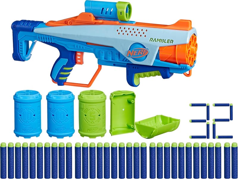 Nerf Elite Blaster Pack with 32 Darts & 4 Targets for Kids