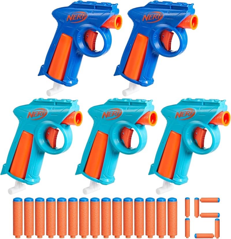 Nerf N Series Party Pack - 5 Flex Blasters & 15 Darts, Ages 8+