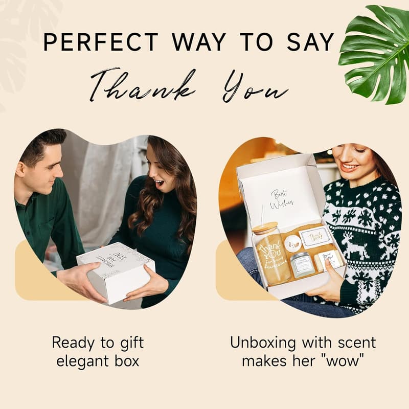 Thank You Gifts for Women – Glass Cup with Appreciation Cards