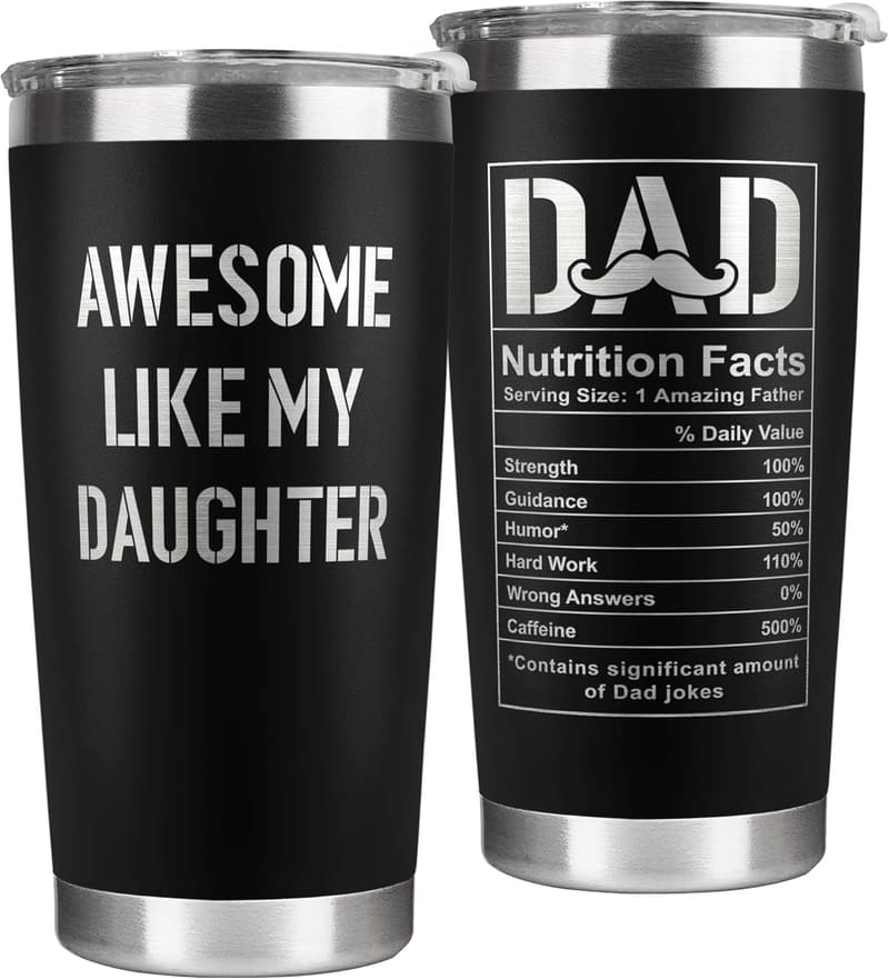 Father's Day 20 Oz Stainless Steel Tumbler Gift from Daughter