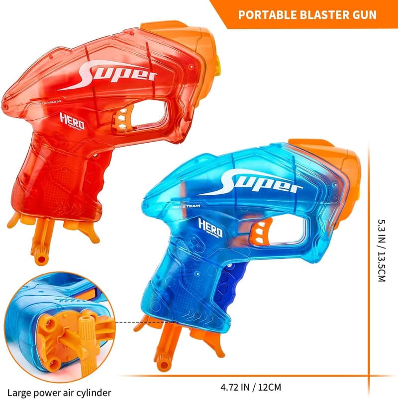 Nerf Mini Blaster Guns Set for Boys' Birthday - 20 Foam Darts
