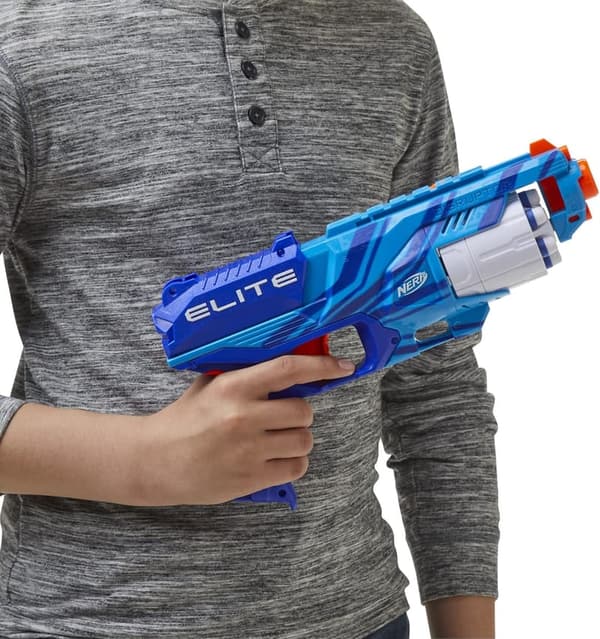 Nerf Elite Disruptor Blaster with Slam Fire Mechanism, Blue