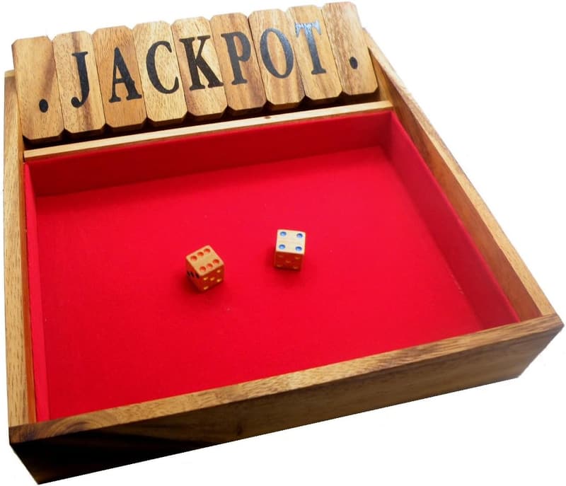 Large Wooden Shut The Box Game - Classic Dice Fun