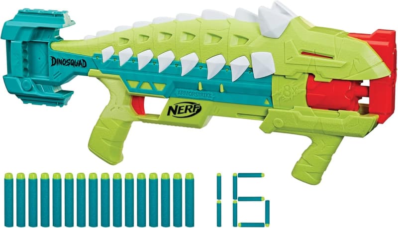 Nerf DinoSquad Armorstrike Blaster with 16 Darts for Kids