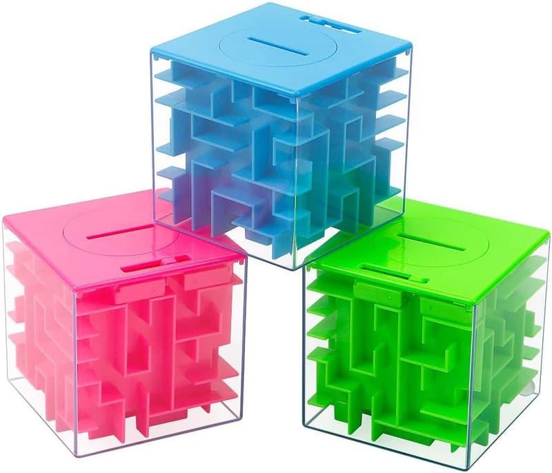 Money Maze Puzzle Box Gift Set for Kids and Adults (3-Pack)