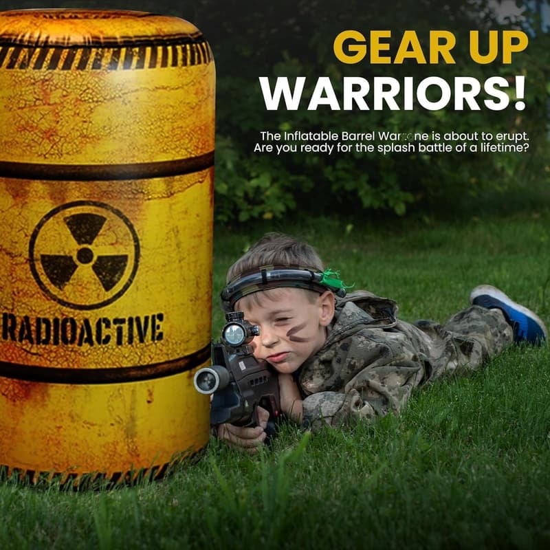 Combat Barrels Inflatable Set for Nerf & Laser Tag - Birthday Fun