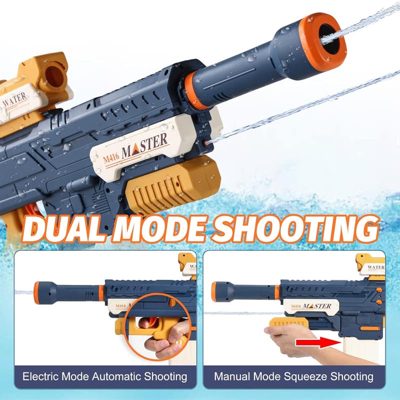 Outdoor Water Blaster - Double-Mode Electric Squirt Gun for Ages 8+