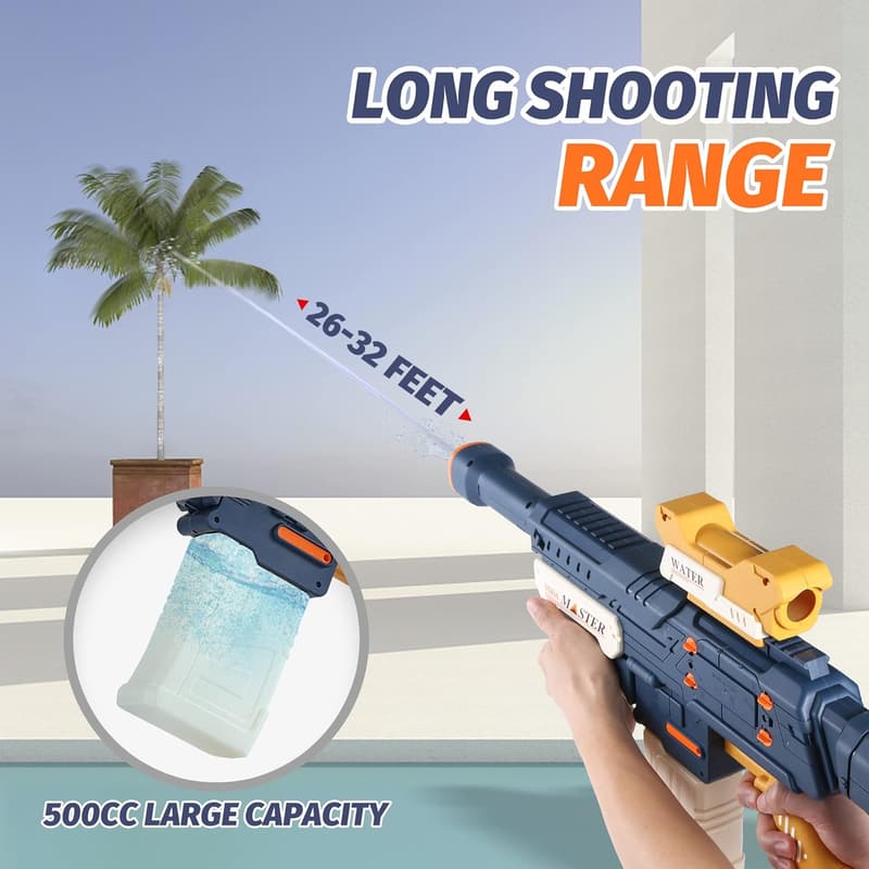 Outdoor Water Blaster - Double-Mode Electric Squirt Gun for Ages 8+