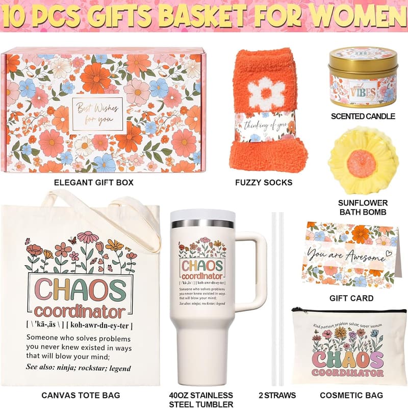 Administrative Professionals Day Tumbler and Tote Gift Set for Women