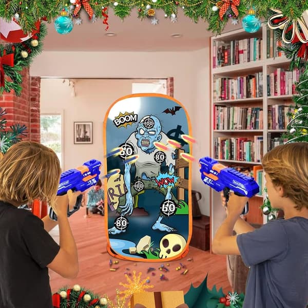 Nerf-Compatible Zombie Shooting Target Game for Boys and Girls