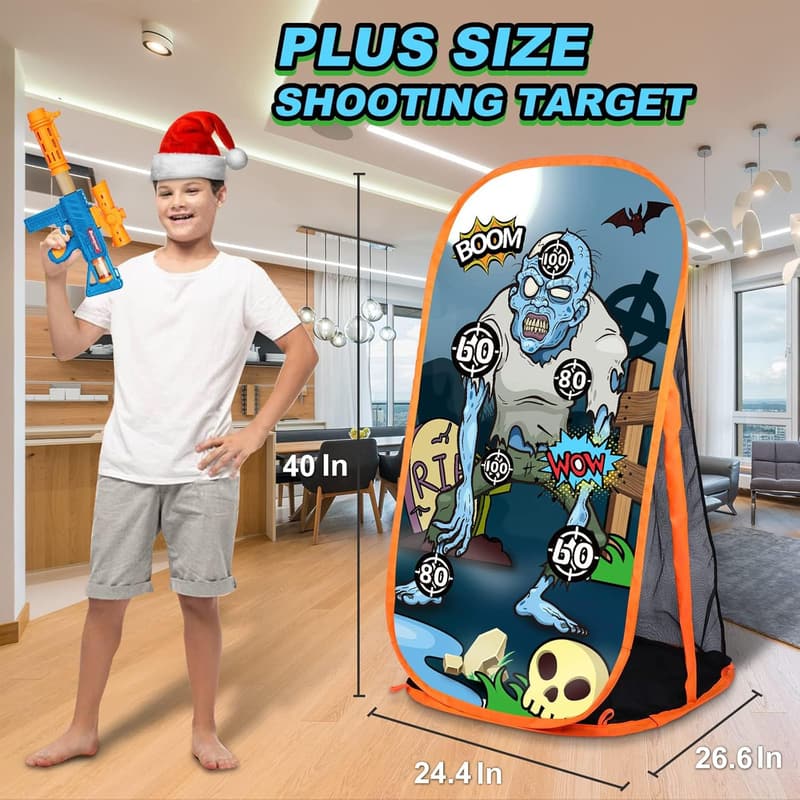 Nerf-Compatible Zombie Shooting Target Game for Boys and Girls