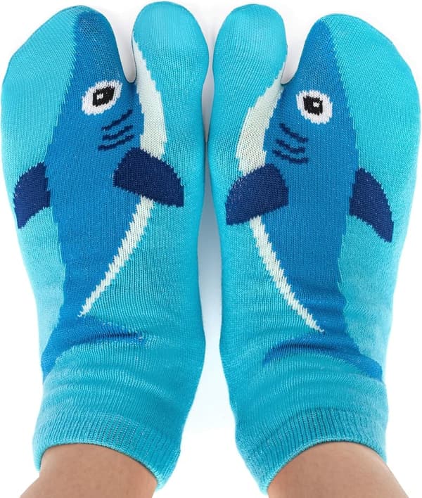 Funny Shark Feet Socks - Unisex Gift for Dad and Mom