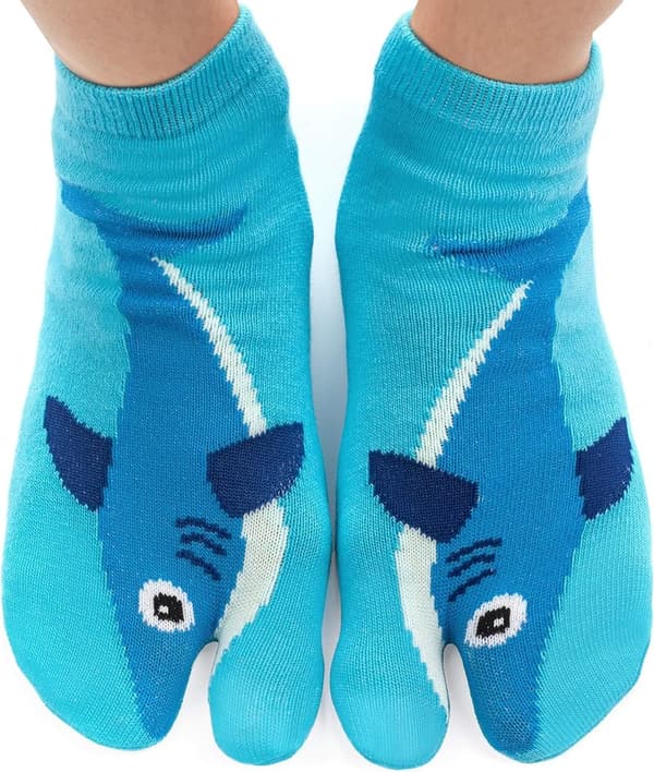 Funny Shark Feet Socks - Unisex Gift for Dad and Mom