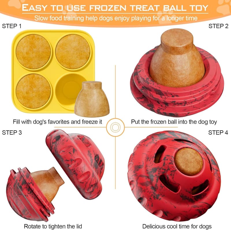 Dog Puzzle Treat Ball Toy for Active Dogs