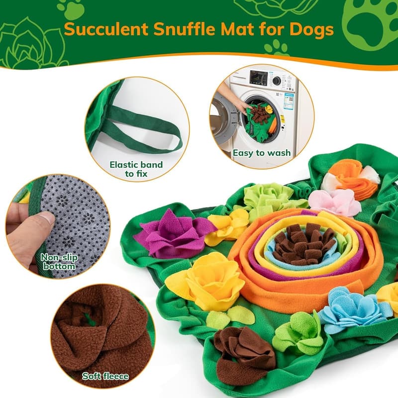 Interactive Snuffle Mat for Dogs - Puppy Puzzle Feeder Toy