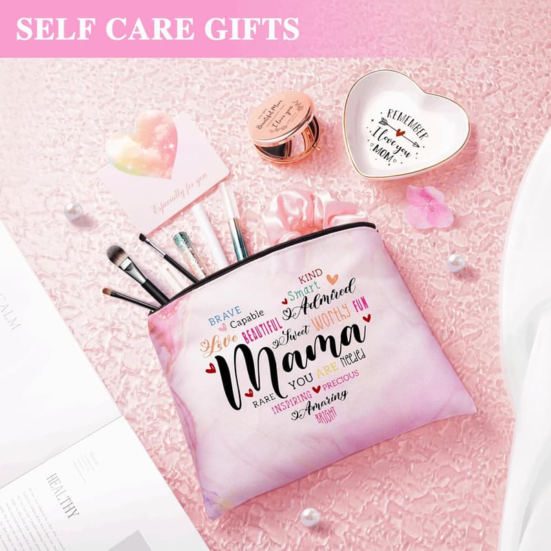 Mother's Day Gift Basket with Candle, Bath Bomb & Cup