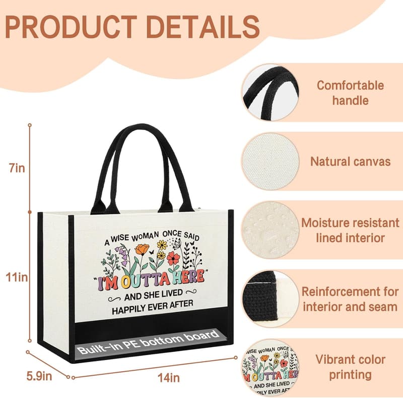 Retirement Tote Bag for Women – Farewell Gift for Coworkers