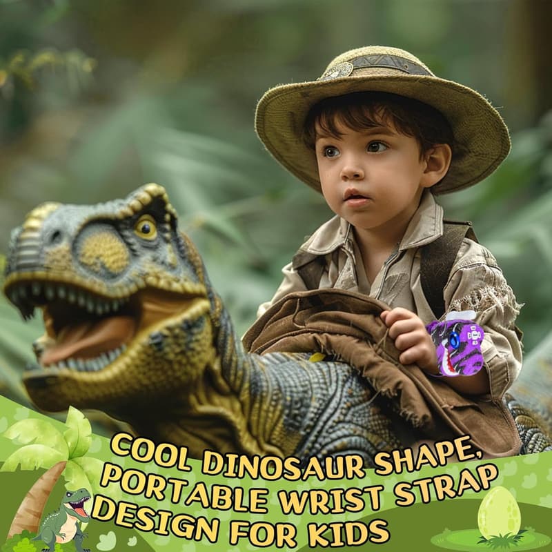 Kids' Dinosaur Walkie Talkies - 3280 FT Range, Purple (2 Pack)
