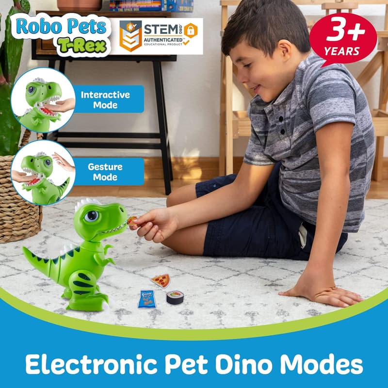 Remote Control T-Rex Dinosaur Toy for Kids - Interactive & Programmable