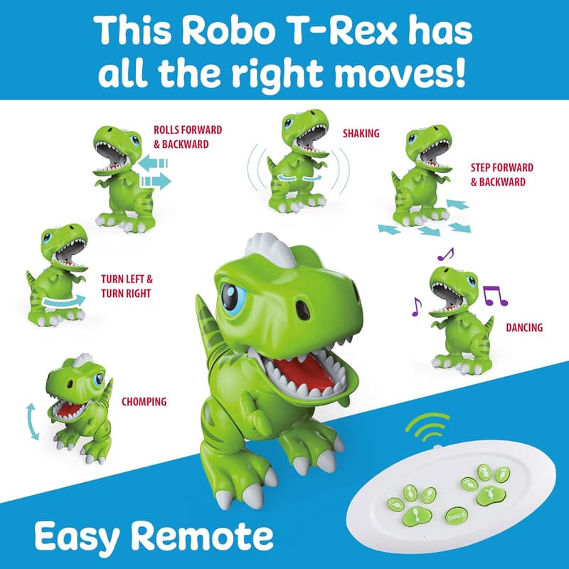 Remote Control T-Rex Dinosaur Toy for Kids - Interactive & Programmable