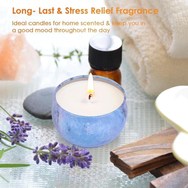 Valentine's Day Soy Candle Gift Set for Women, 9-Pack, 180H Burn
