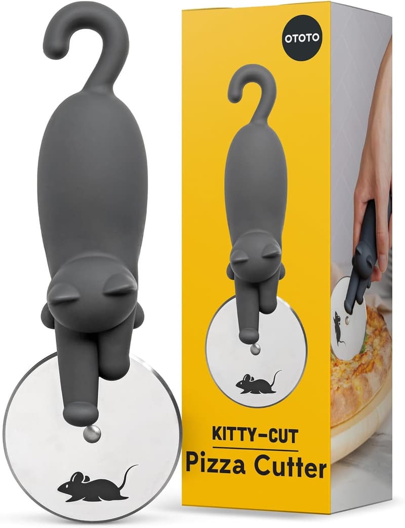 Kitty Cut Pizza Cutter Wheel - Funny Cat Kitchen Gadget
