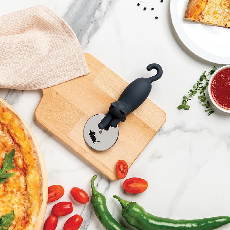 Kitty Cut Pizza Cutter Wheel - Funny Cat Kitchen Gadget