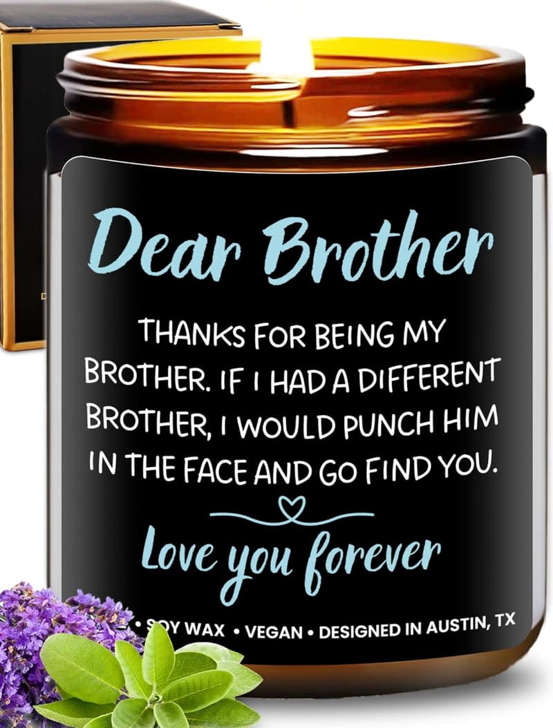 Funny Brother Candle - Unique Gift from Sister for Birthday