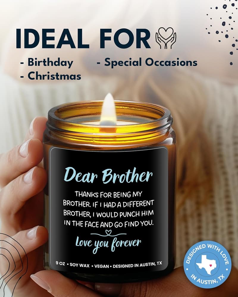 Funny Brother Candle - Unique Gift from Sister for Birthday