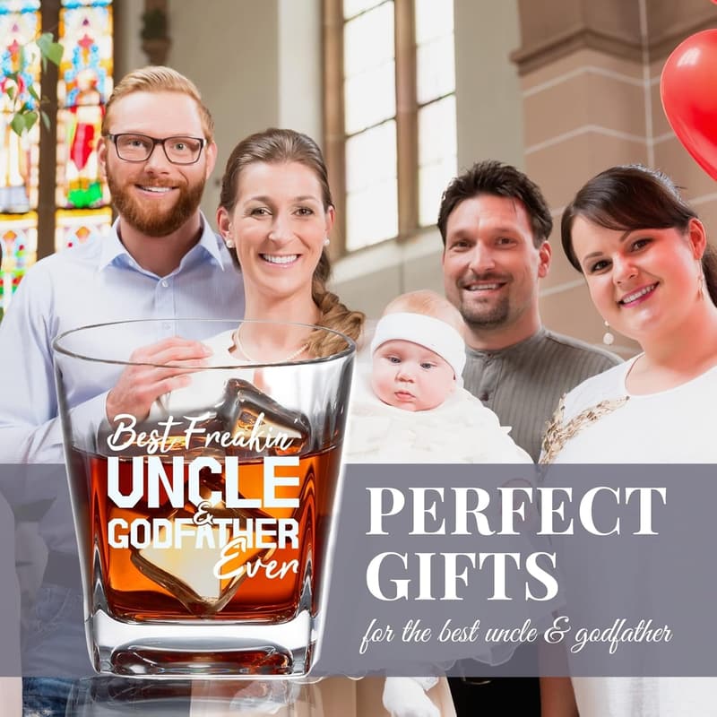 Godfather Whiskey Glass - Funny Gift for Birthdays & Proposals