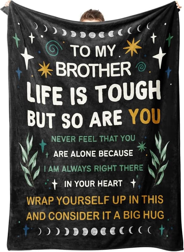 Brother Birthday & Graduation Soft Throw Blanket Gift, 60
