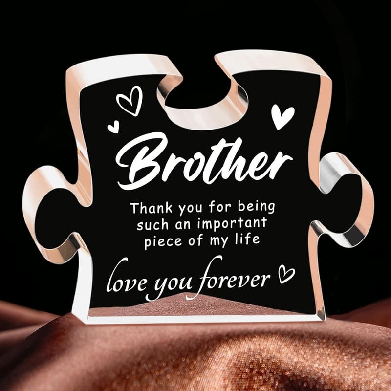 Birthday Acrylic Block Gift for Brother from Sister