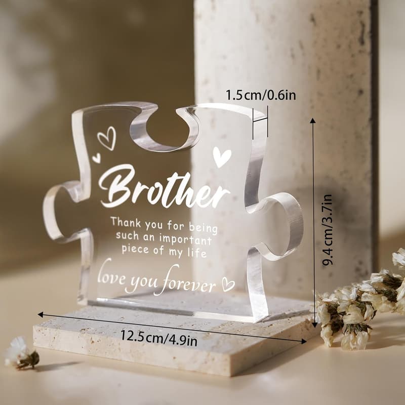 Birthday Acrylic Block Gift for Brother from Sister