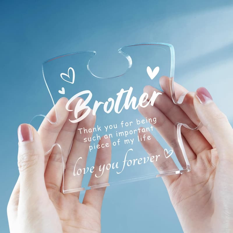 Birthday Acrylic Block Gift for Brother from Sister