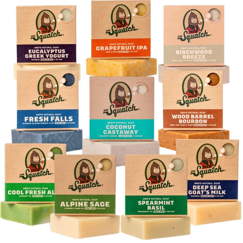 Men’s Natural Bar Soap Gift Set - Cold Process, 10-Pack