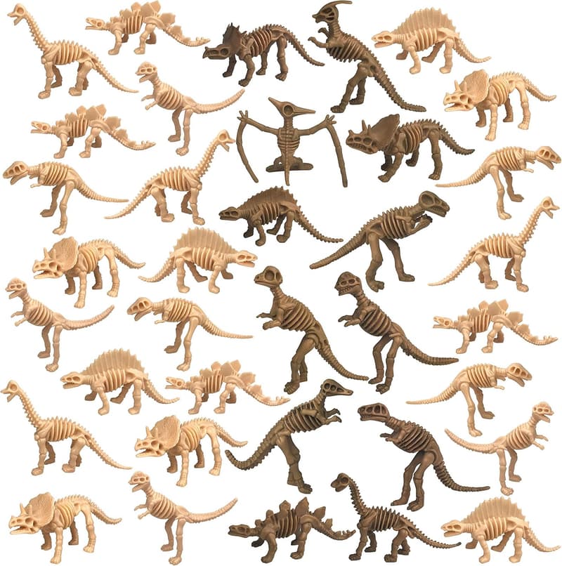 Dinosaur Skeleton Toy Set - 36 Assorted Fossil Figures