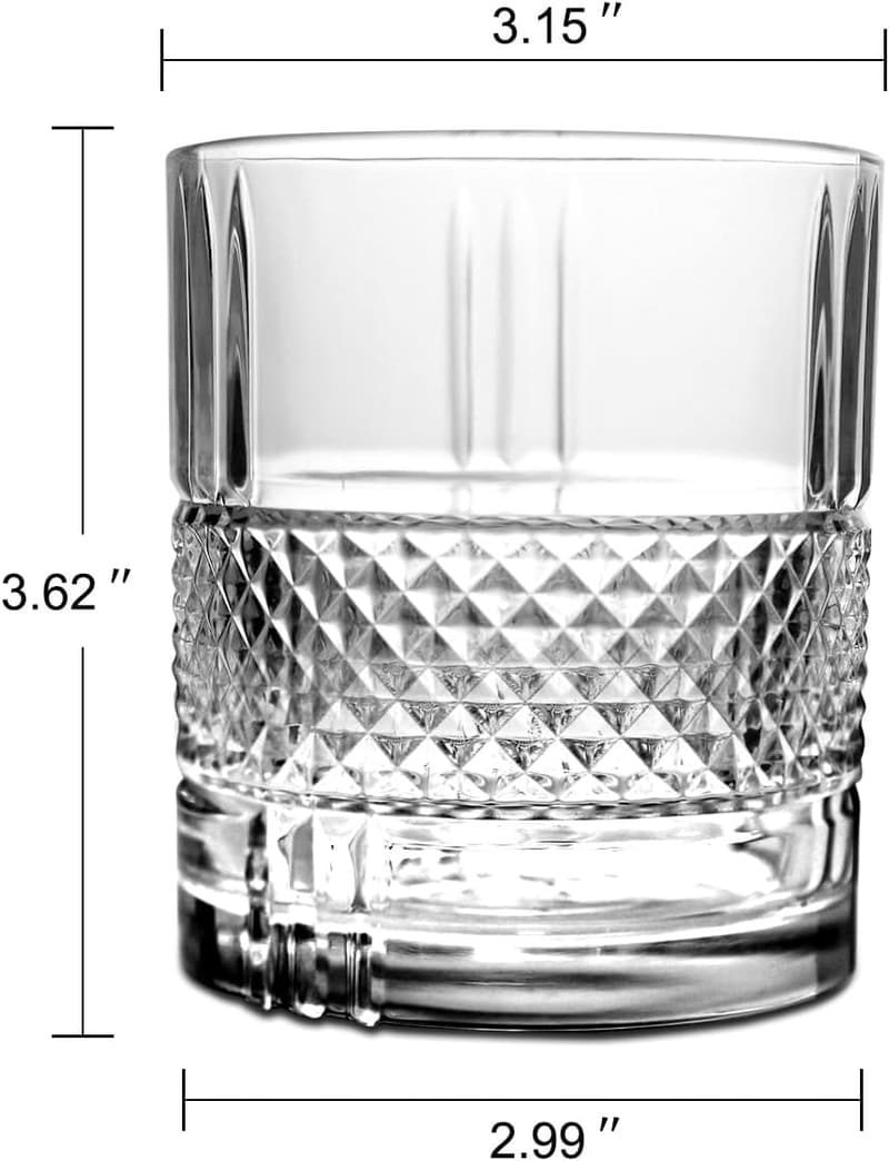 Whiskey Glass Set of 2 - 11 oz Gift Boxed for Men