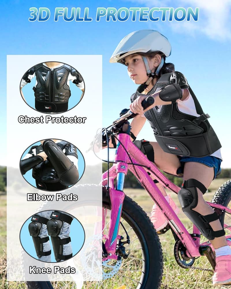 Kids Motorcycle Armor Suit with Protective Pads for Riding