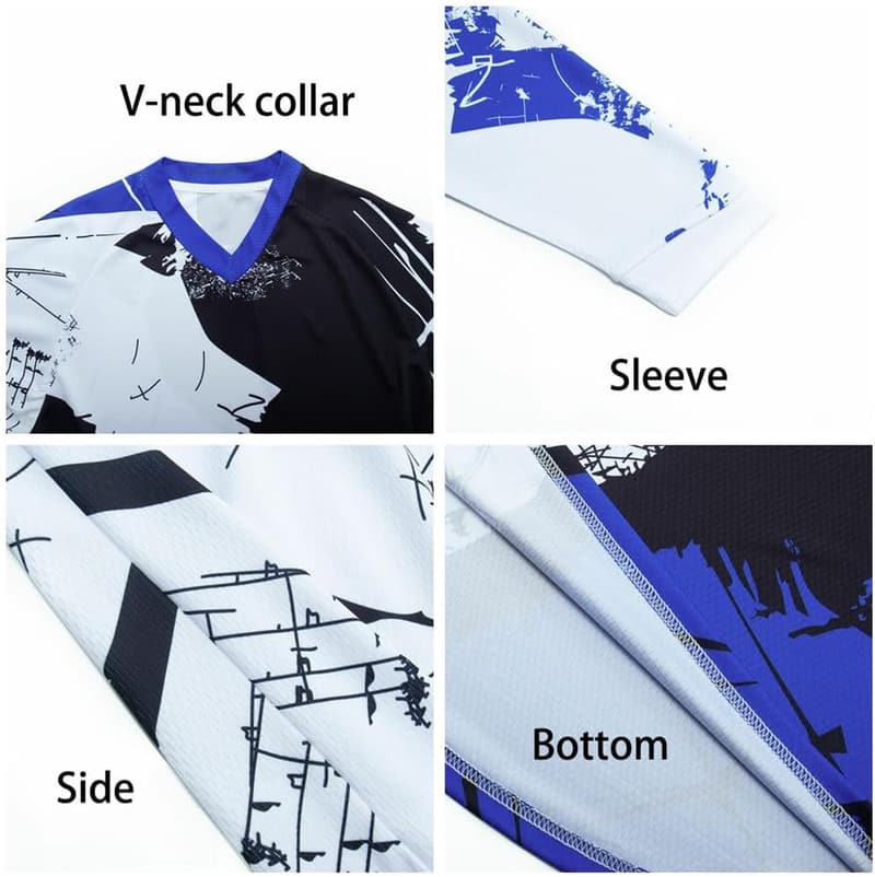 Youth Long Sleeve Dirt Bike Jersey for BMX & Motocross Racing