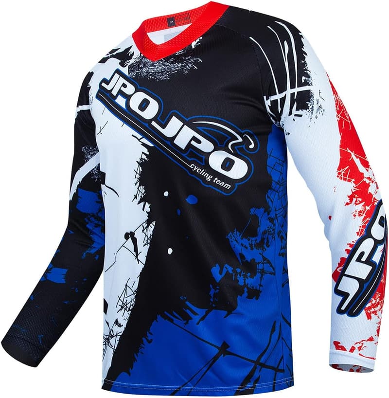 Men's Long Sleeve Motocross Jersey for Off-Road Cycling