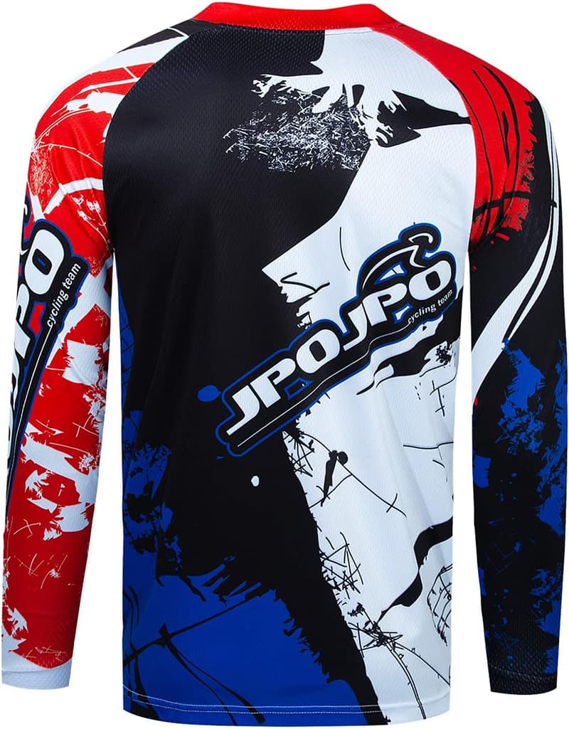 Men's Long Sleeve Motocross Jersey for Off-Road Cycling
