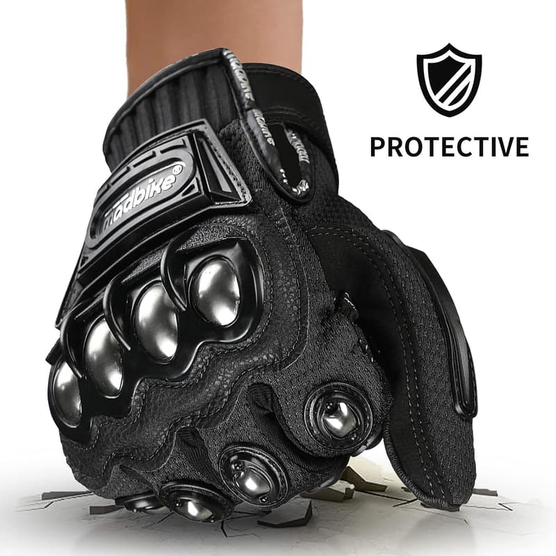 Touchscreen Racing Gloves for Motorbikes - Alloy Steel