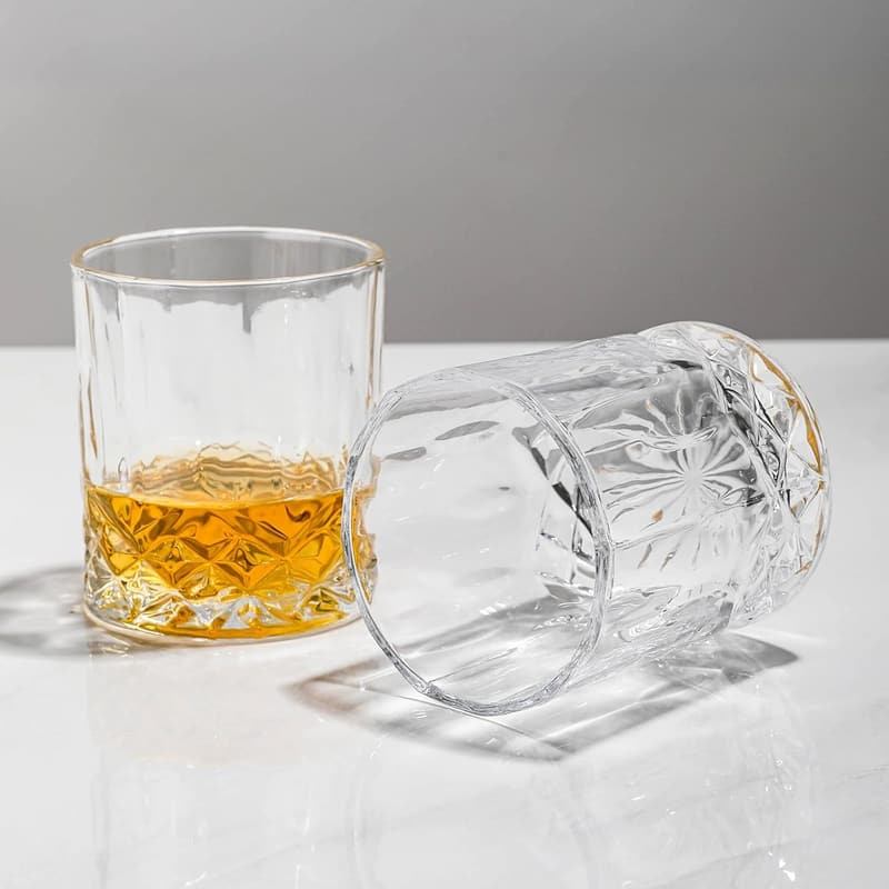 Old Fashioned Whiskey Glass Set, 11 oz Crystal, Men’s Gift (4 Pack)