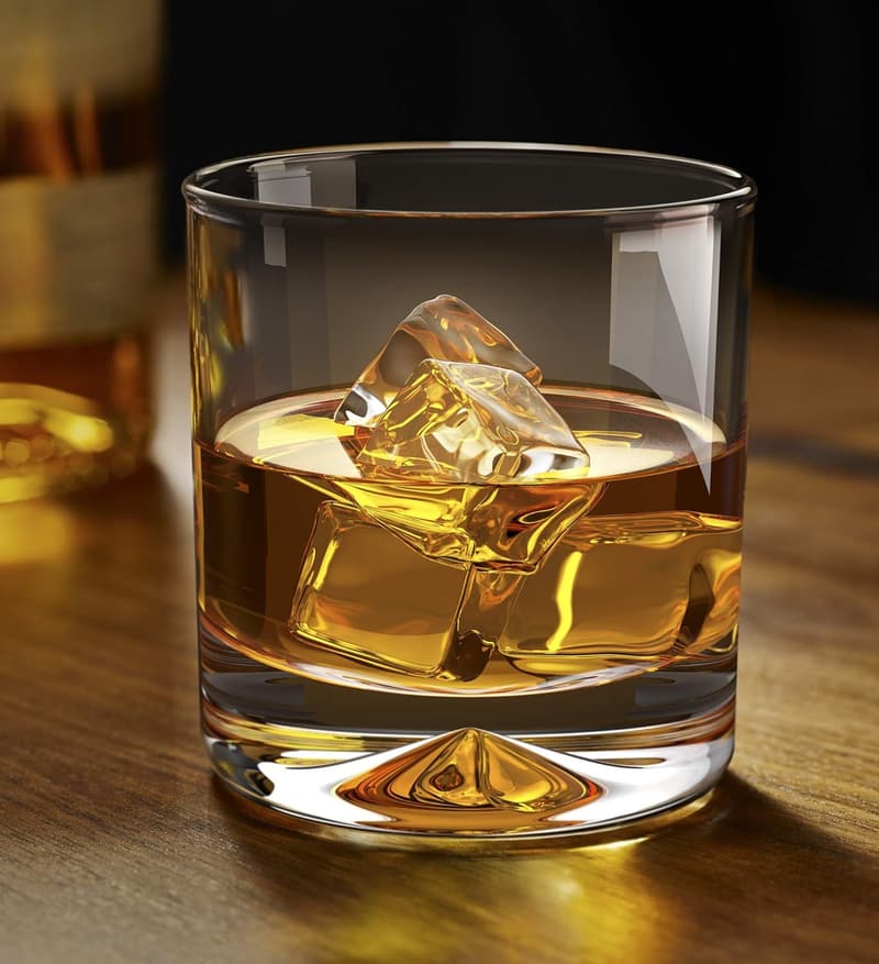 10oz Crystal Old Fashioned Whiskey Glasses - Set of 4