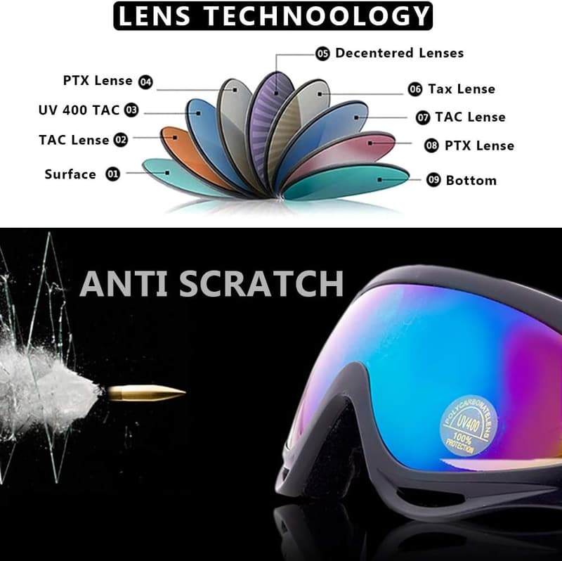 13PCS Motorcycle Set with UV Protection Goggles & Skull Masks